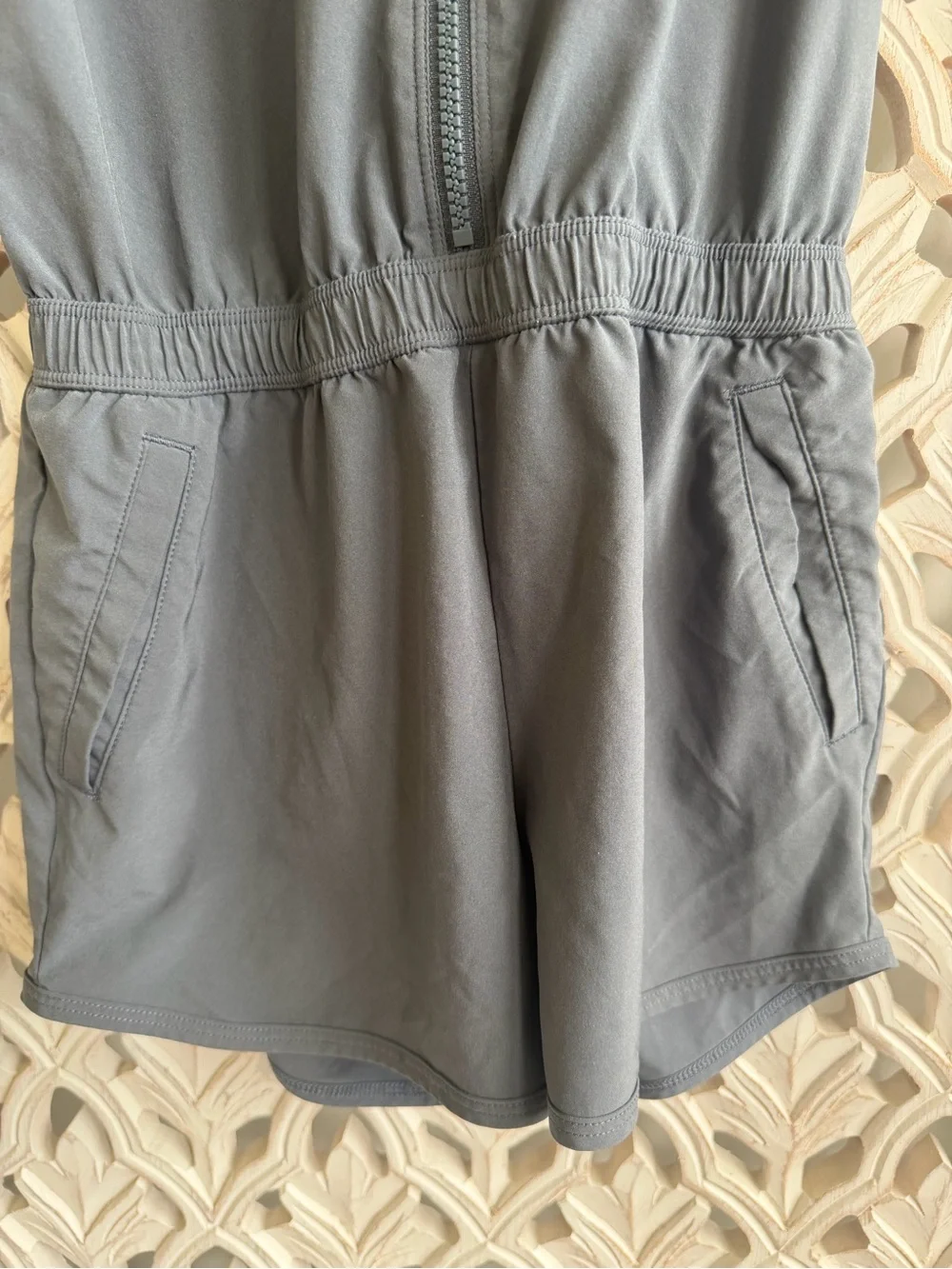 Athleta Girl Ready to Go hooded romper, size M